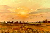D30901: Going South's Preparation - Beautiful Ontario landscape paintings of freelance scientific illustrator and plein-air artist Patrice Stephens-Bourgeault