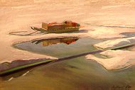 D4060b: In anticipation - Beautiful Arctic landscapes paintings of freelance scientific illustrator and plein-air artist Patrice Stephens-Bourgeault