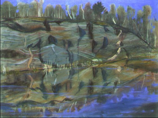 F00402: Frog Rock South Face - Beautiful Ontario landscape paintings of freelance scientific illustrator and plein-air artist Patrice Stephens-Bourgeault